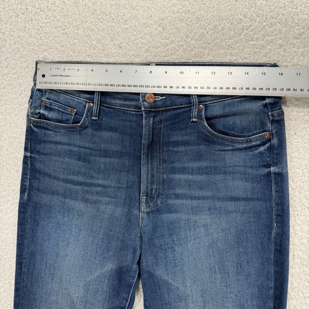 MOTHER The Insider Crop Step Fray Jeans Women's 31x26 Flare Y2K Boho Designer - Picture 10 of 13